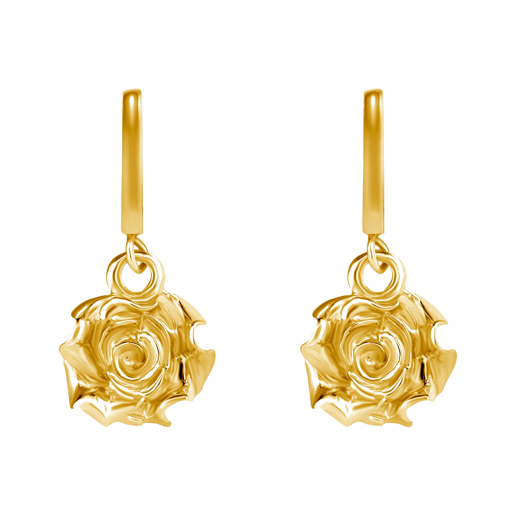 Single Drop Rosette Earrings