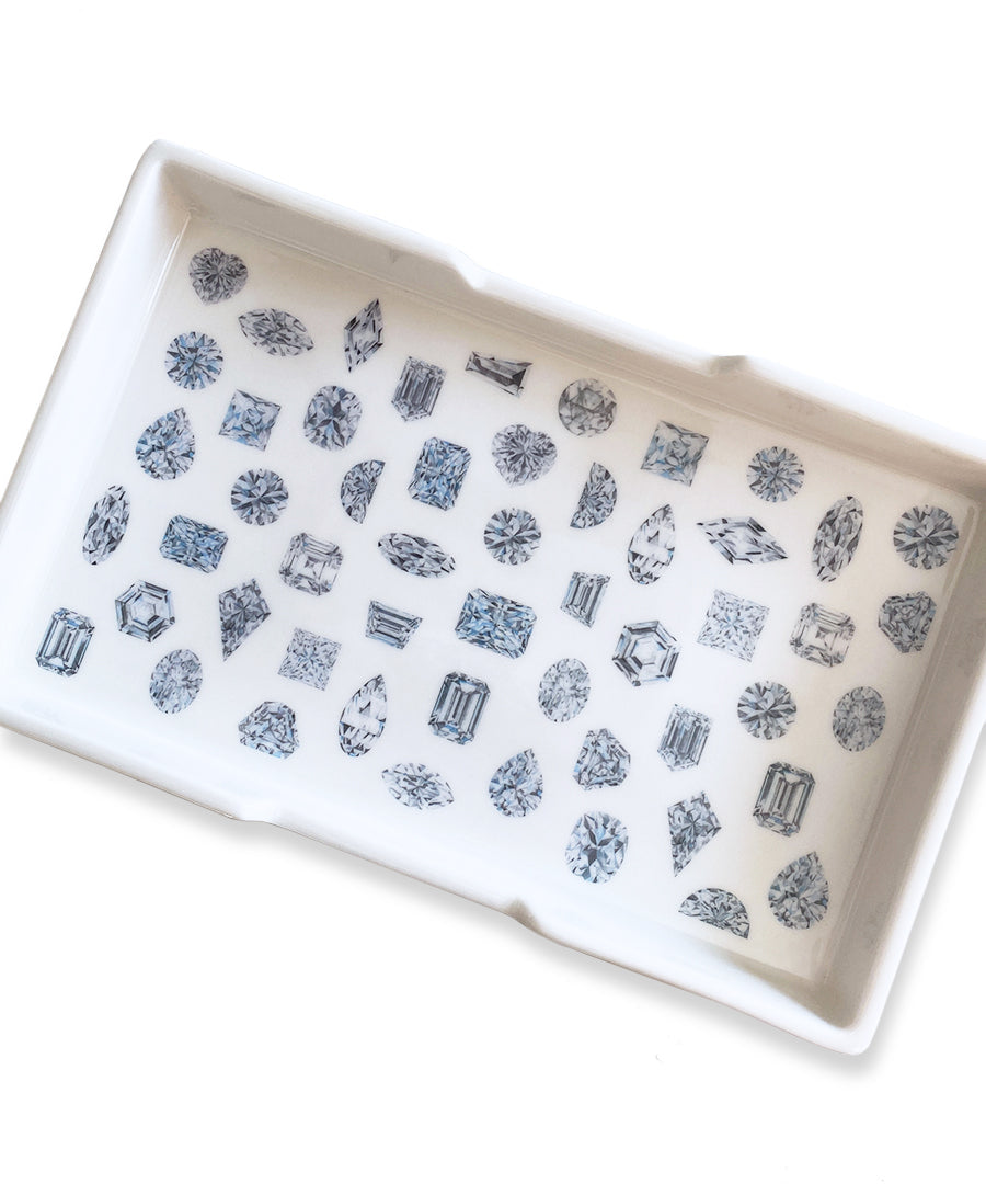 Gemstone Porcelain Jewelry Trinket Tray