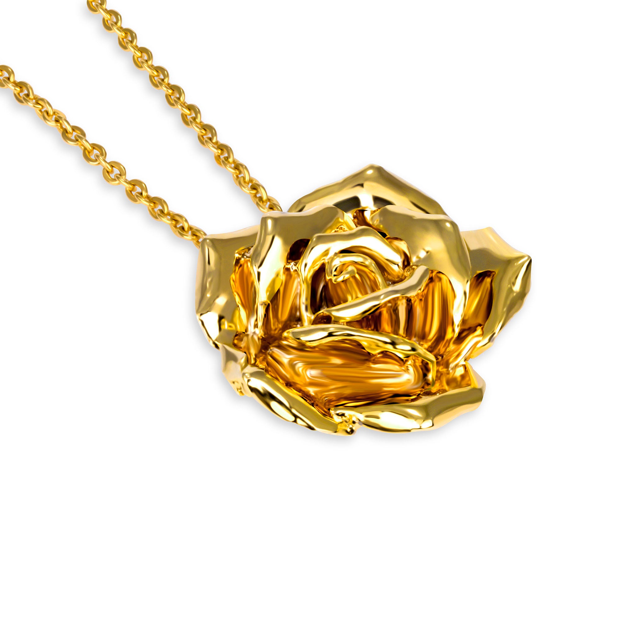 Rosey Slider Rose Pendant Necklace