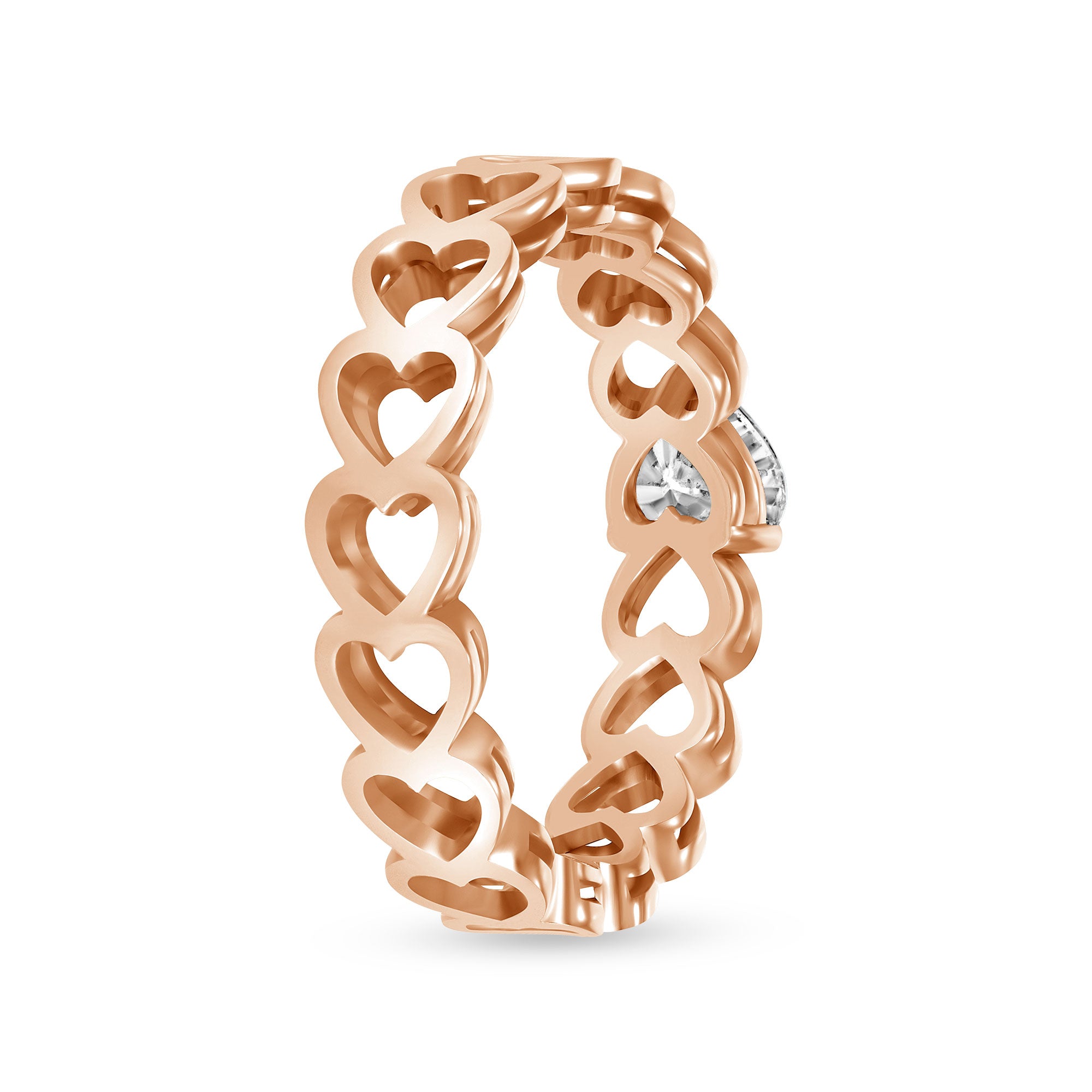 14K .5 carat Diamond heart solitaire ring