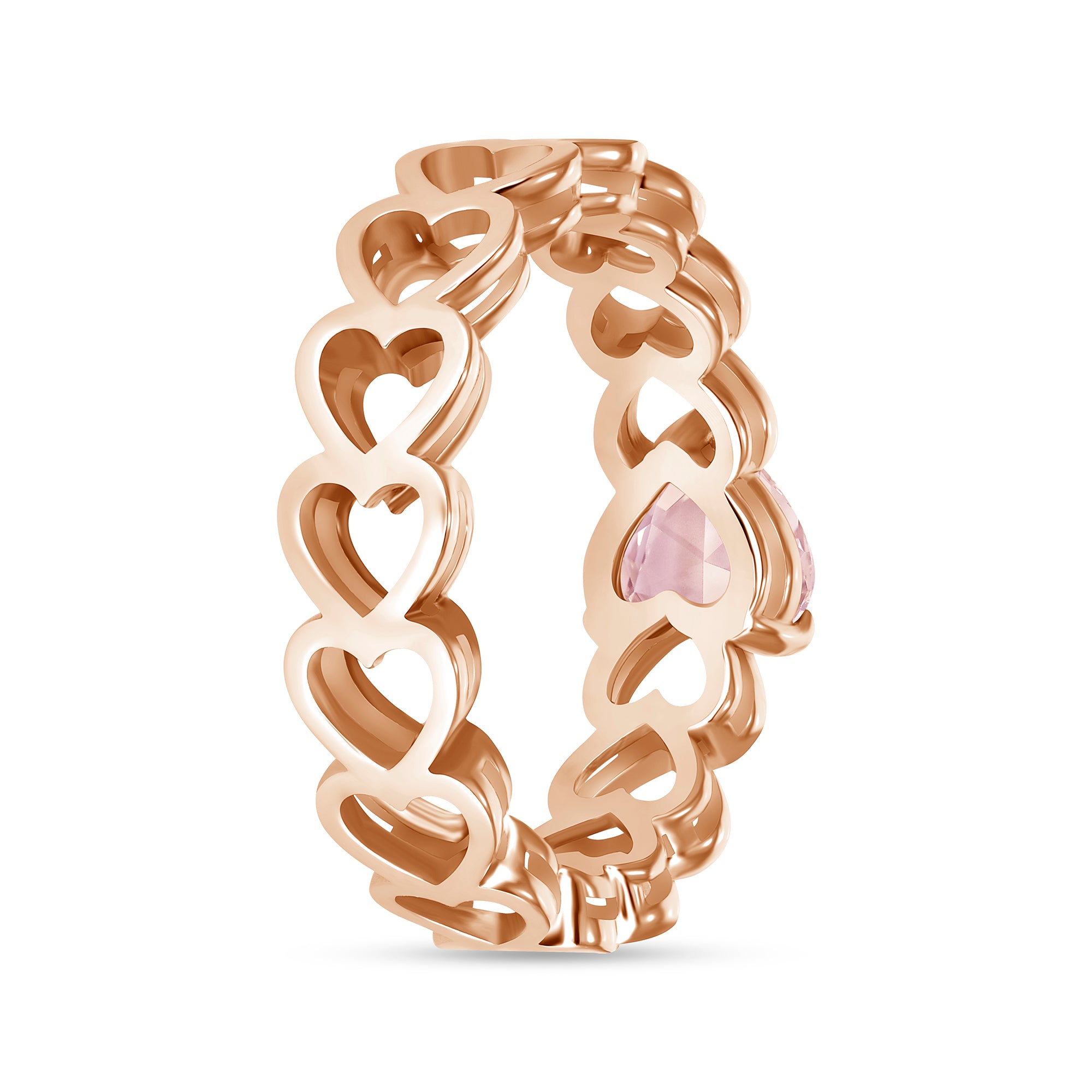 Morganite heart ring