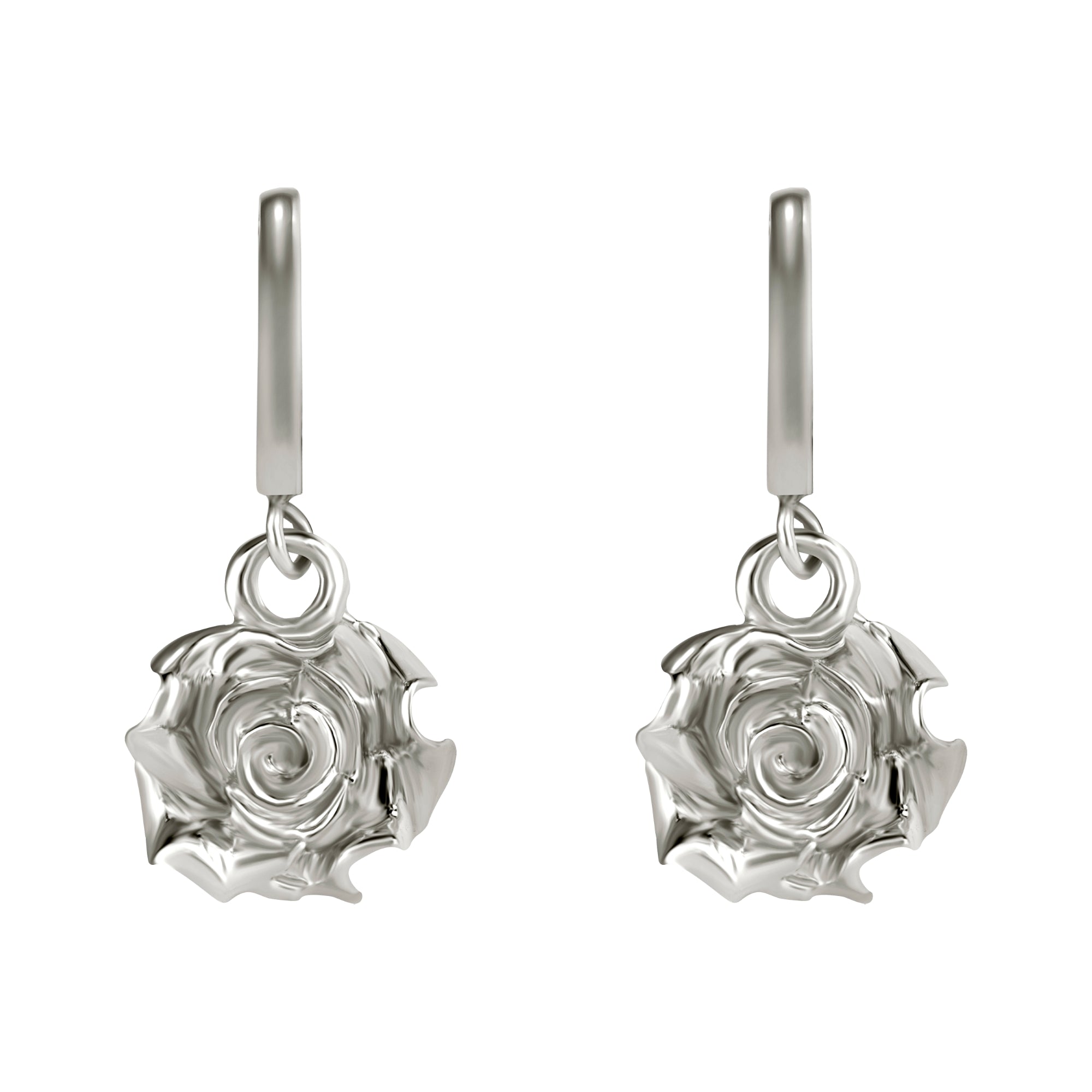 Single Drop Rosette Earrings