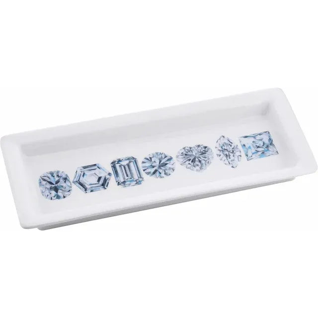 Rainbow Gem Porcelain Jewelry Catchall Tray