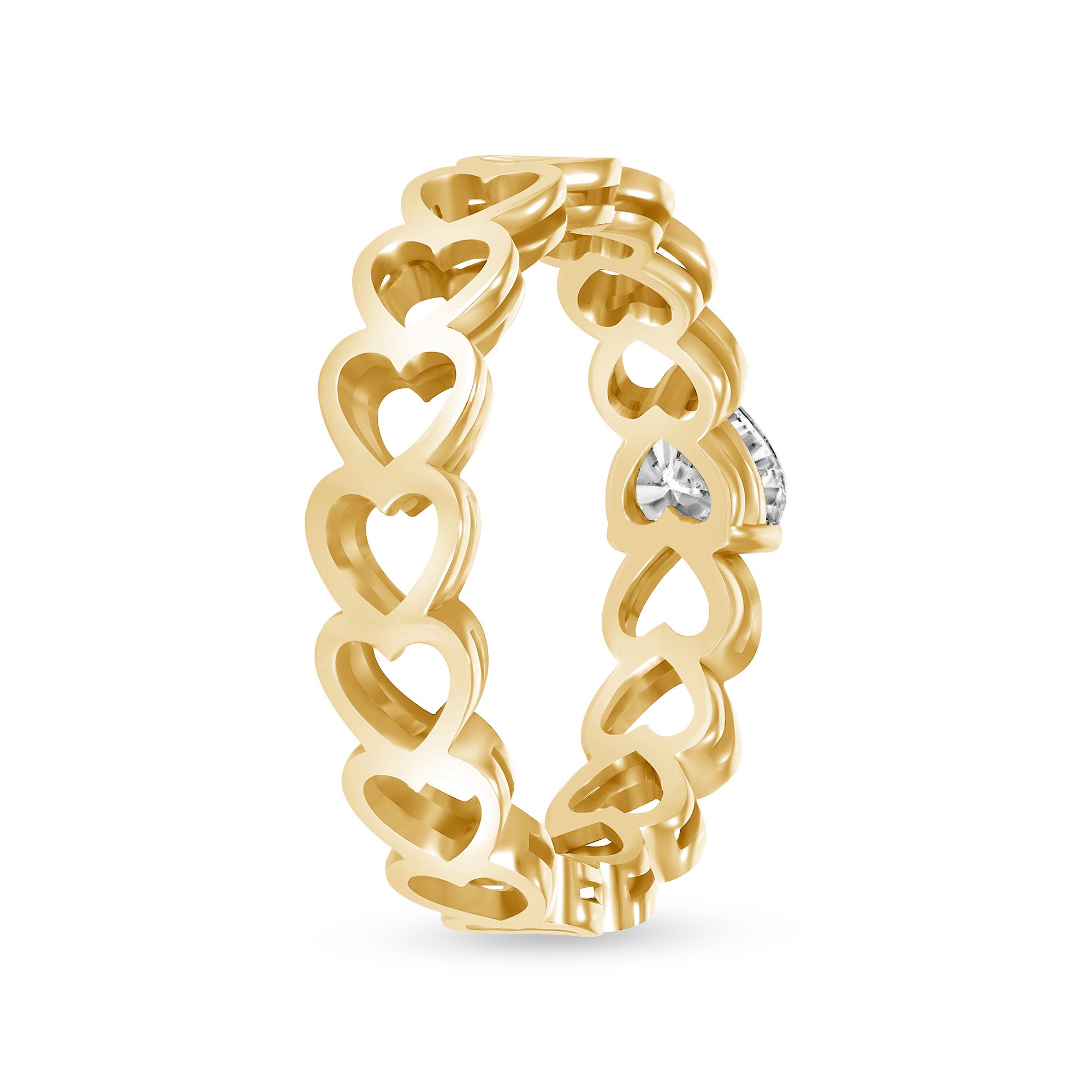 14K .5 carat Diamond heart solitaire ring