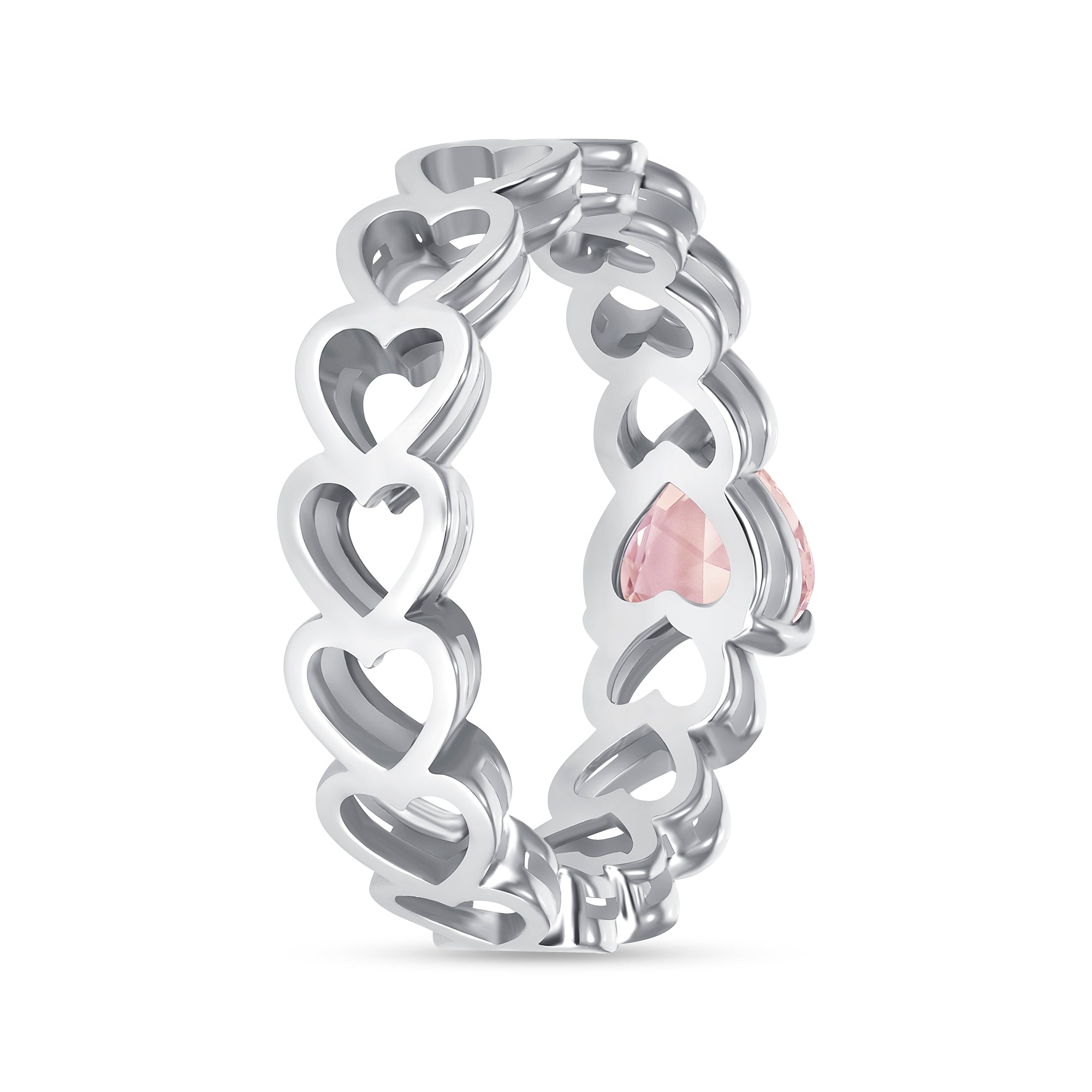 Morganite heart ring