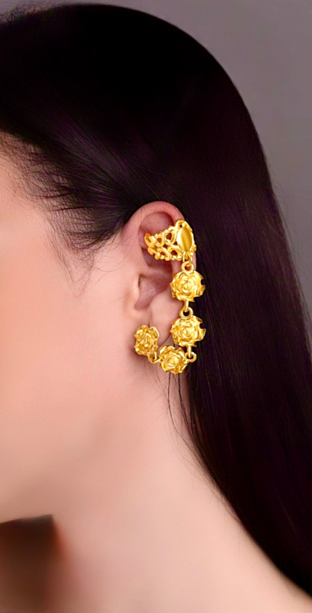 Rosette Ring Earcuff