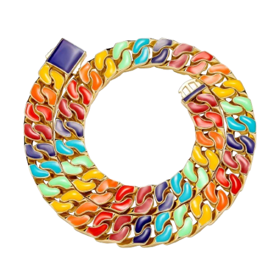 Double Sided Rainbow/Crystal Necklace