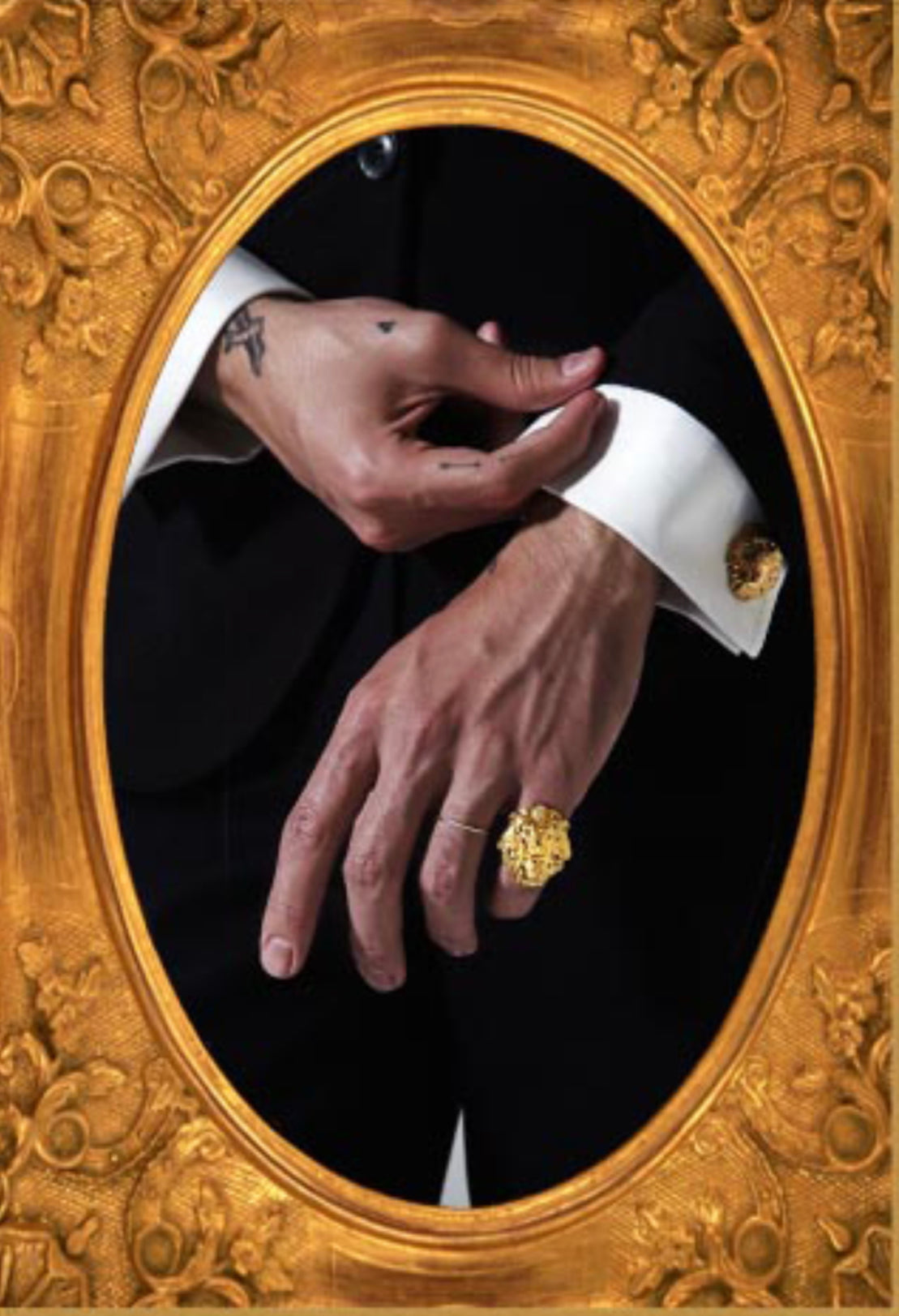 Gold-Plated Lion Head Cufflinks by Mordekai