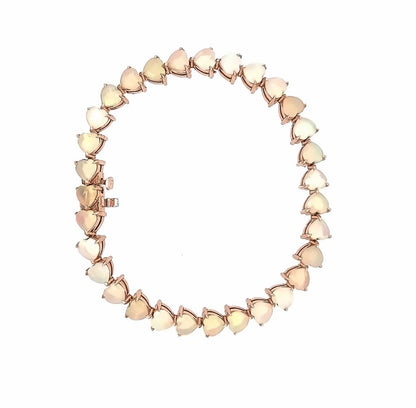 Opal Heart Tennis Bracelet