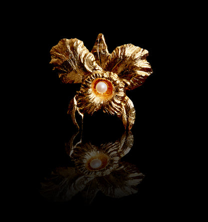 Oversized Orchid Ring
