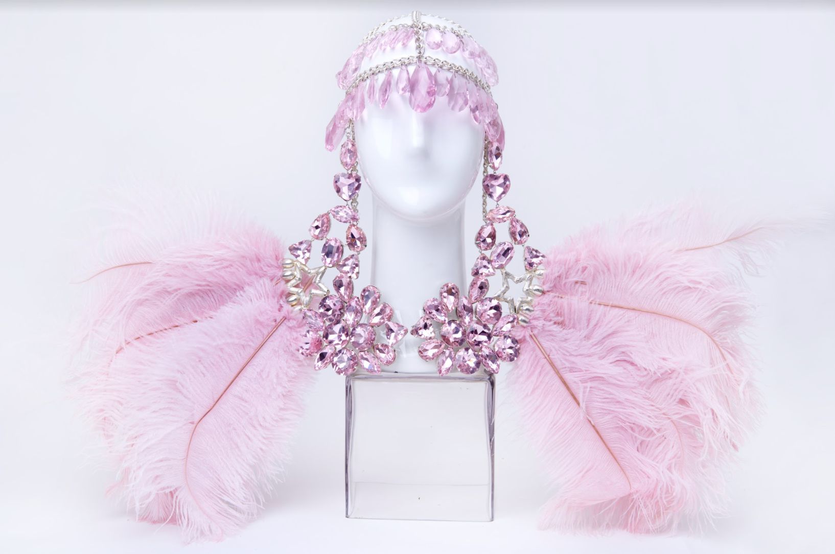 Ostrich Chandelier Headpiece