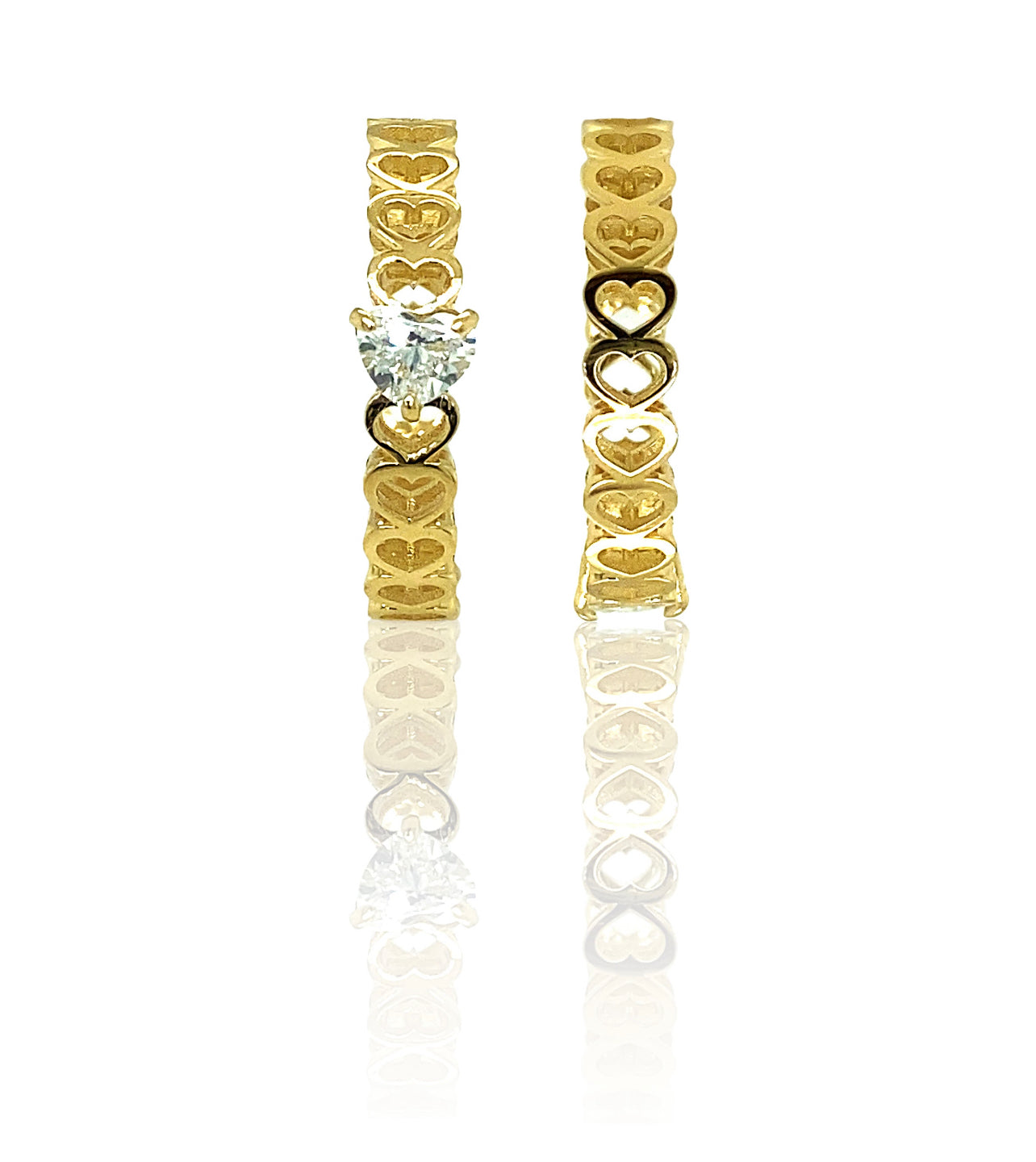 14K .5 carat Diamond heart solitaire ring