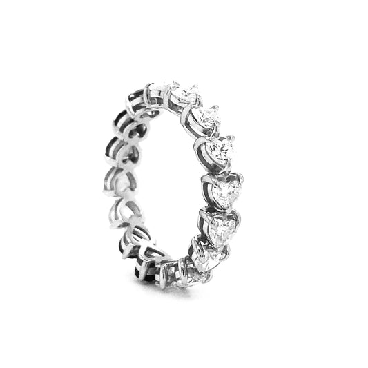 4 carat Diamond heart eternity ring