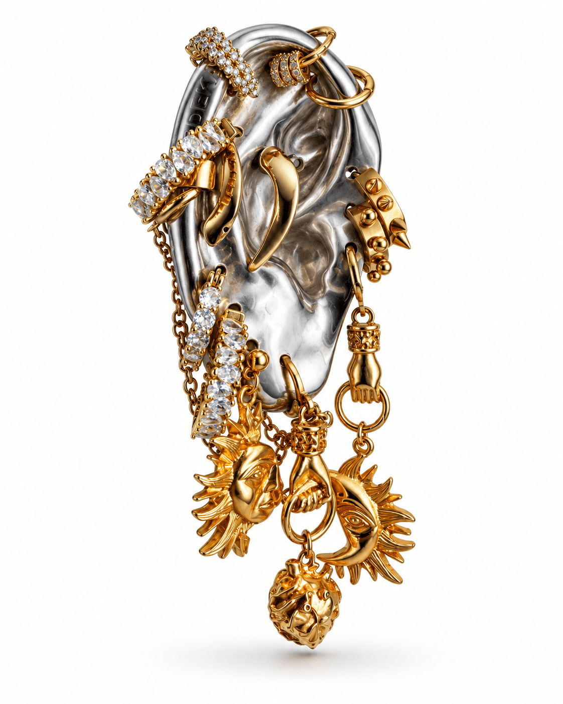 Sun & Heart Earcuff - Mordekai