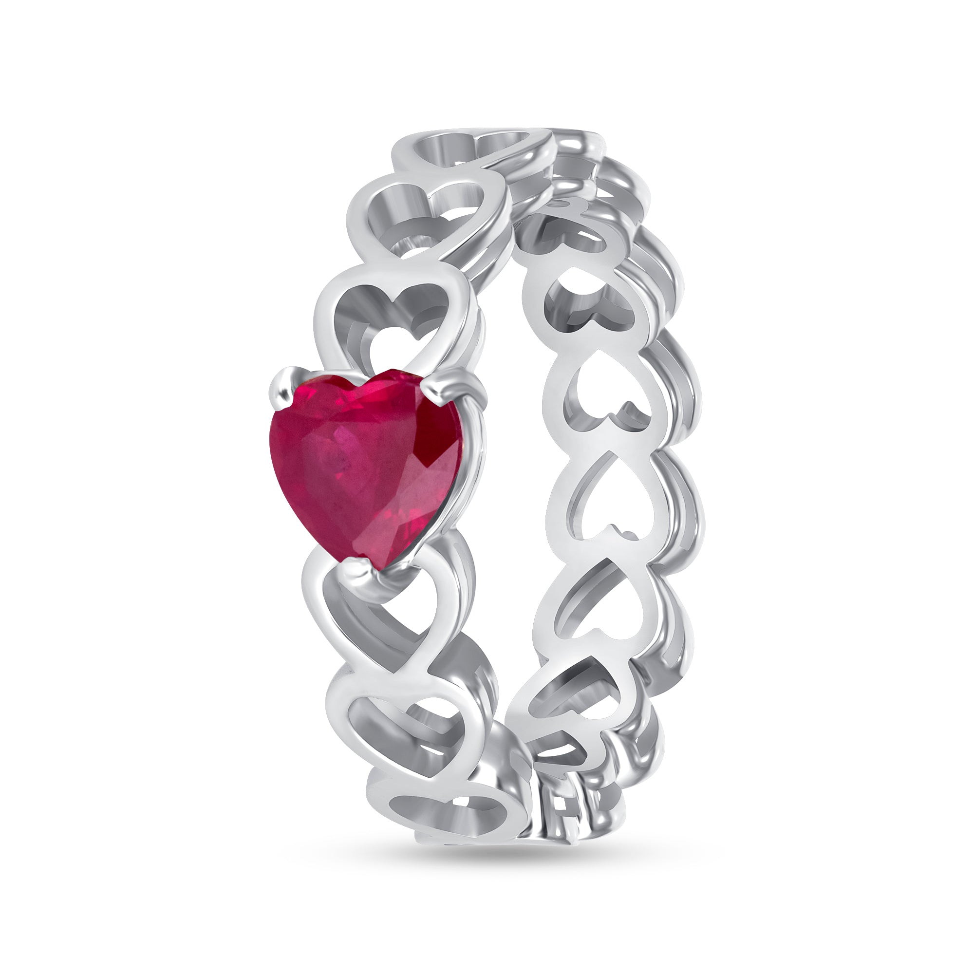 Ruby heart ring