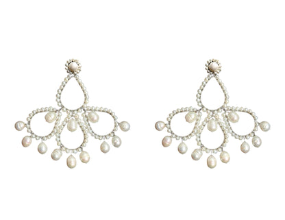 Chandelier Oversized Pearl Earrings