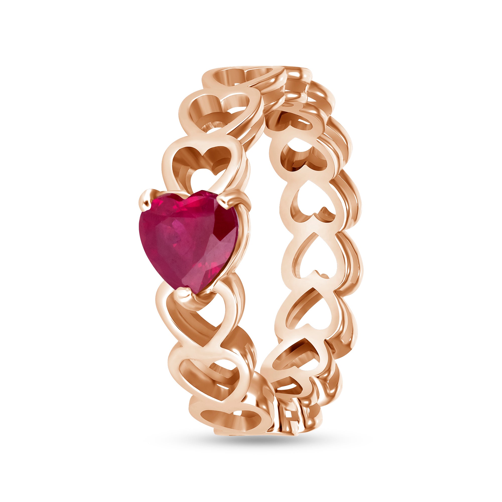 Ruby heart ring