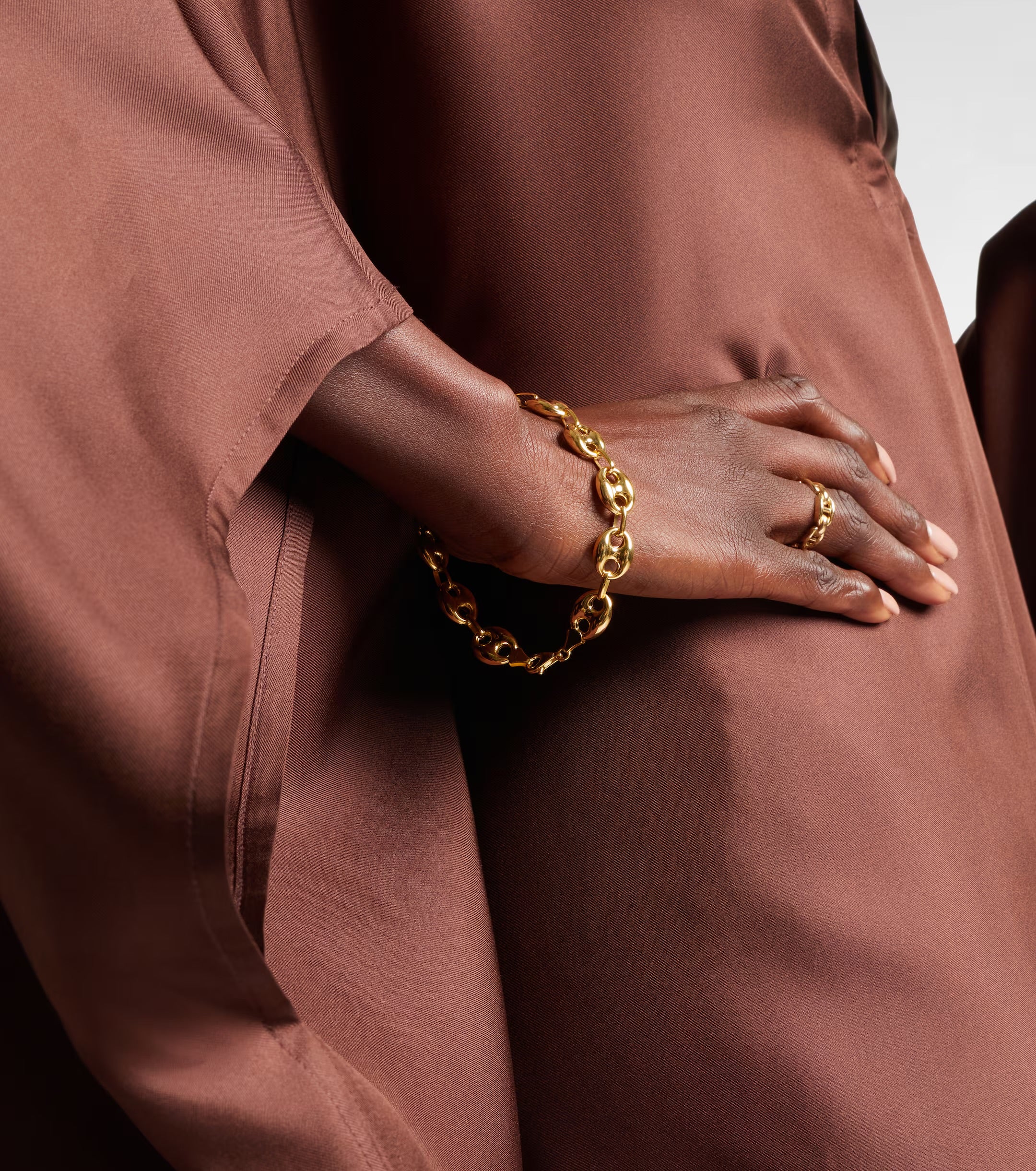 14K Puffed Mariner Bracelet