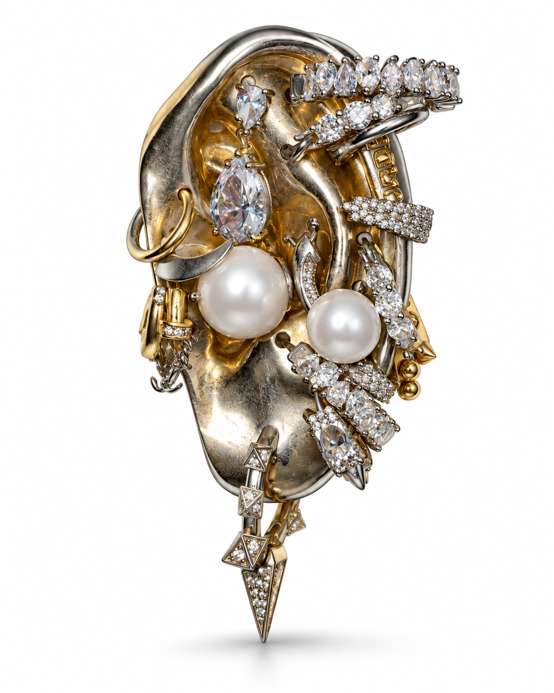 Diamond & Pearl Earcuff