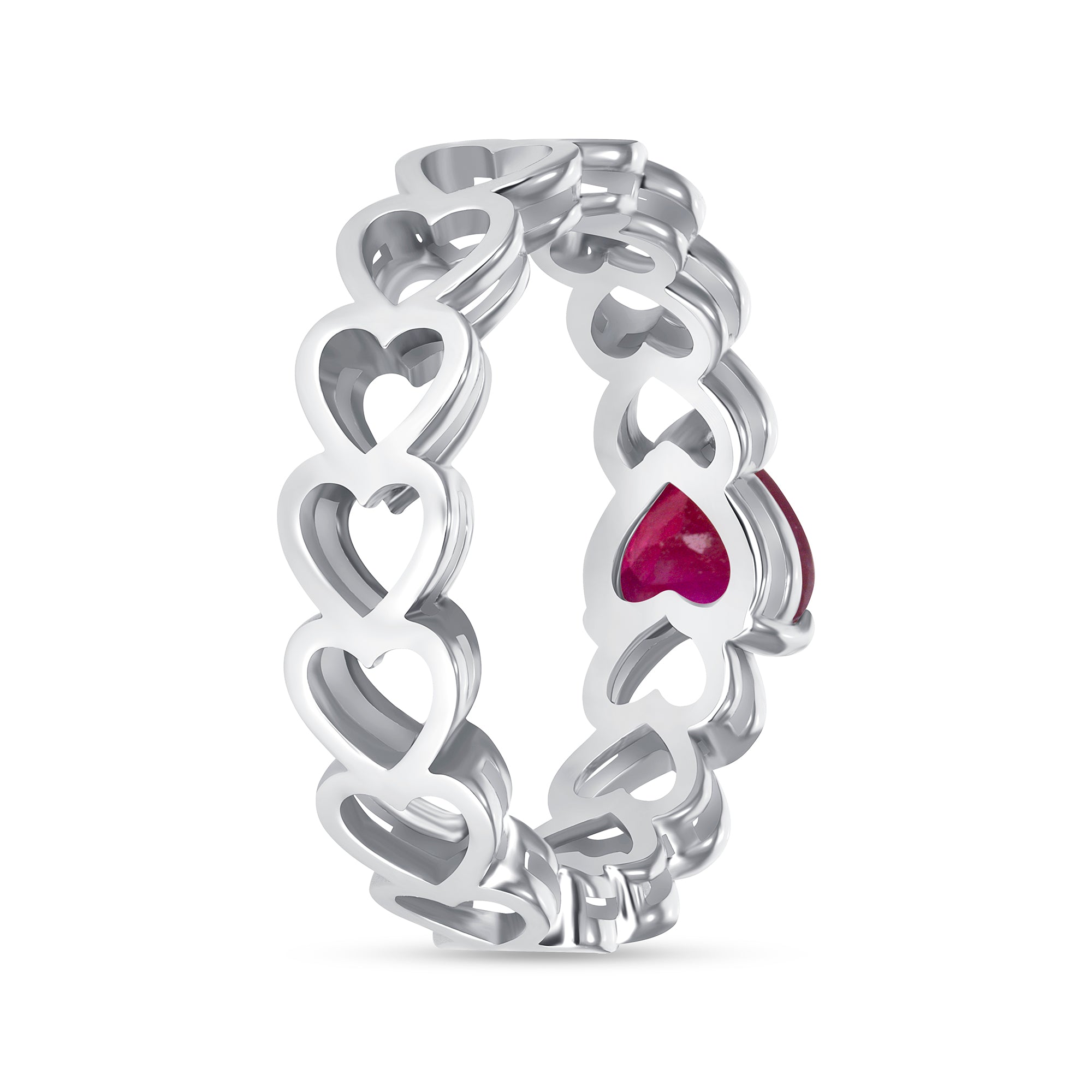 Ruby heart ring