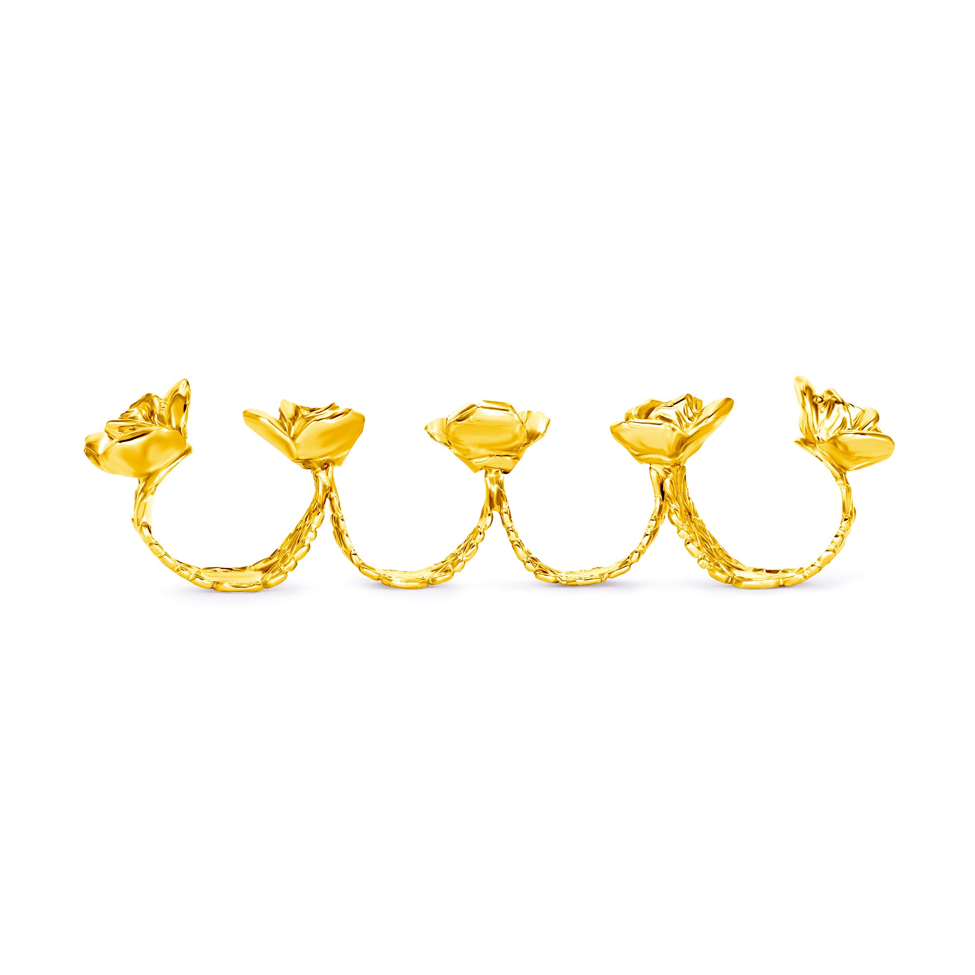 Quad-knuckle rosette RING