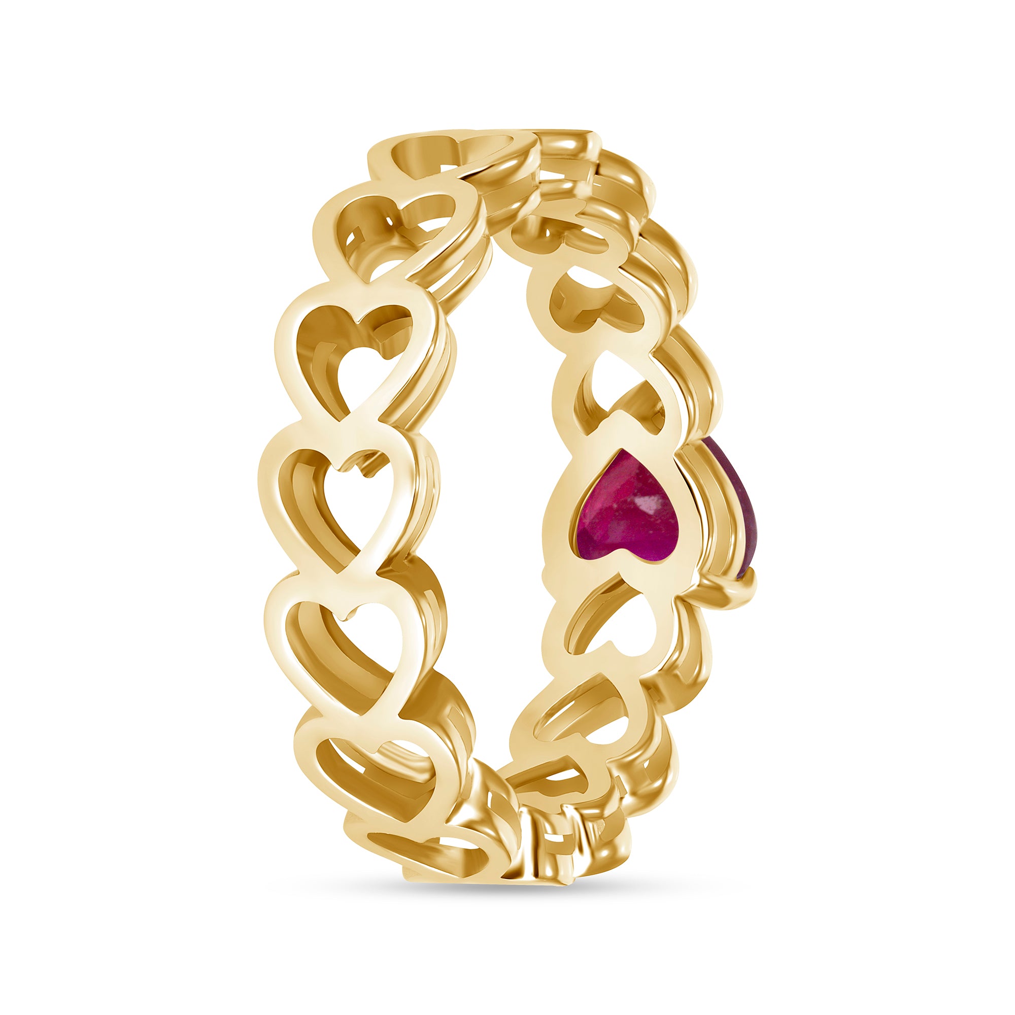 Ruby heart ring