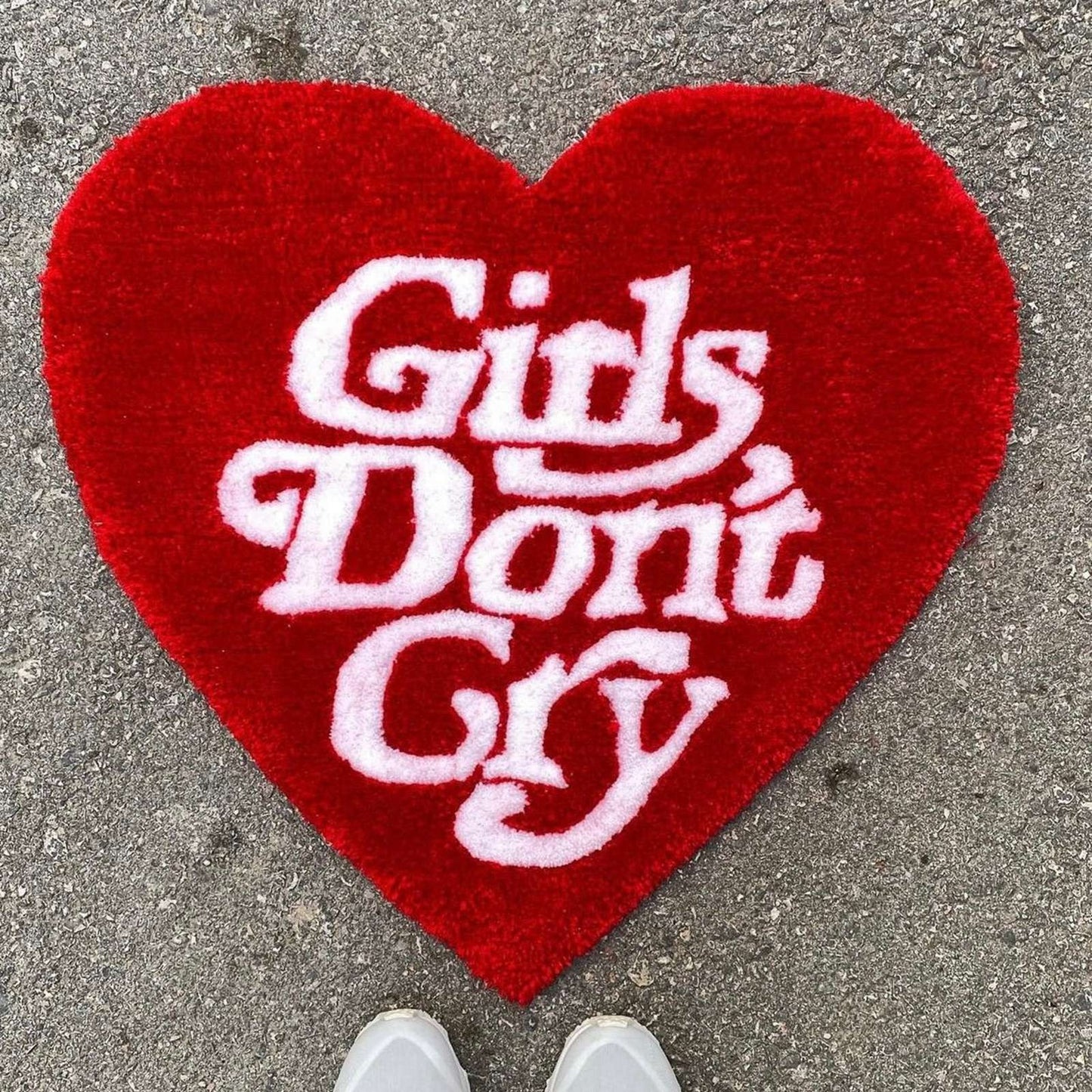 Girls Don’t Cry Heart Rug