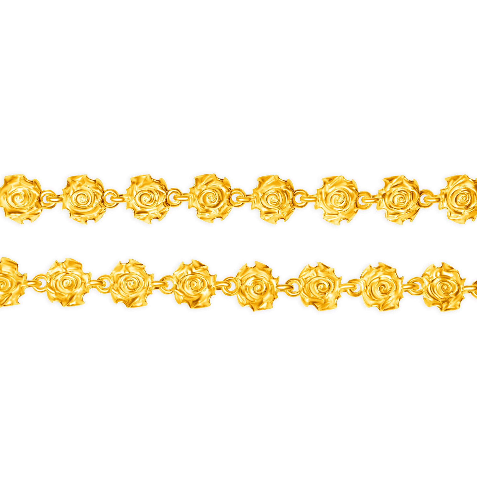 extra long ROSETTE CHAIN NECKLACE