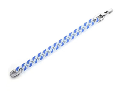 White & Blue Cuban Chain Bracelet