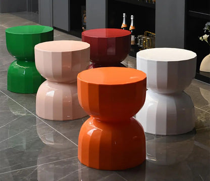 Faceted Stool Side Table