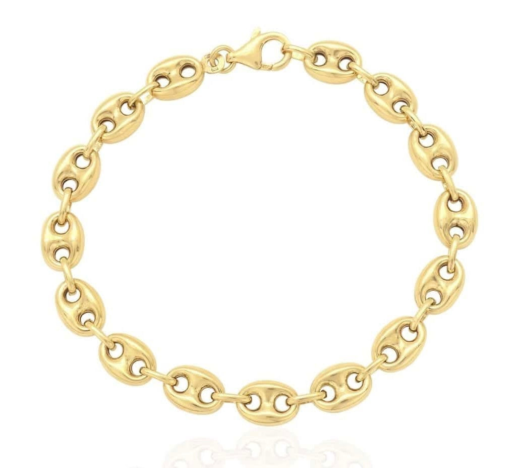 14K Puffed Mariner Bracelet