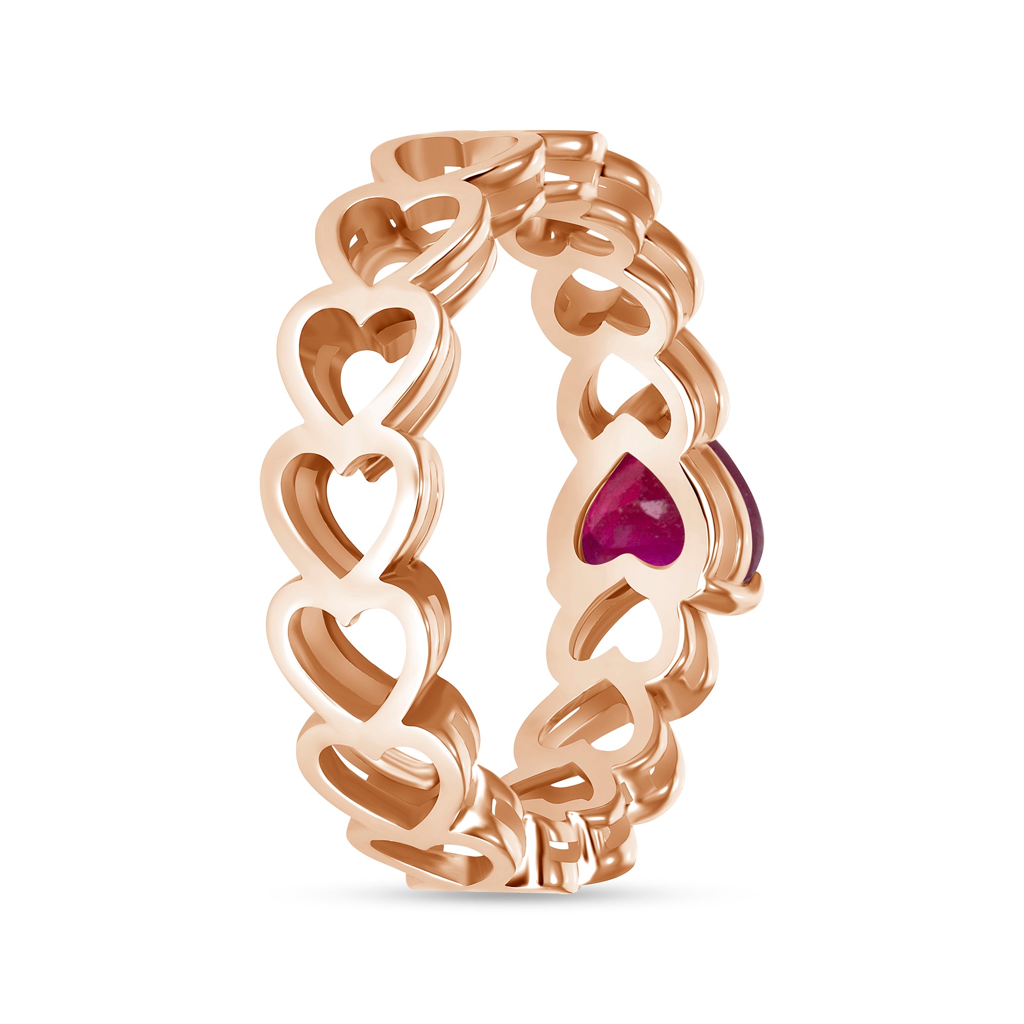 Ruby heart ring
