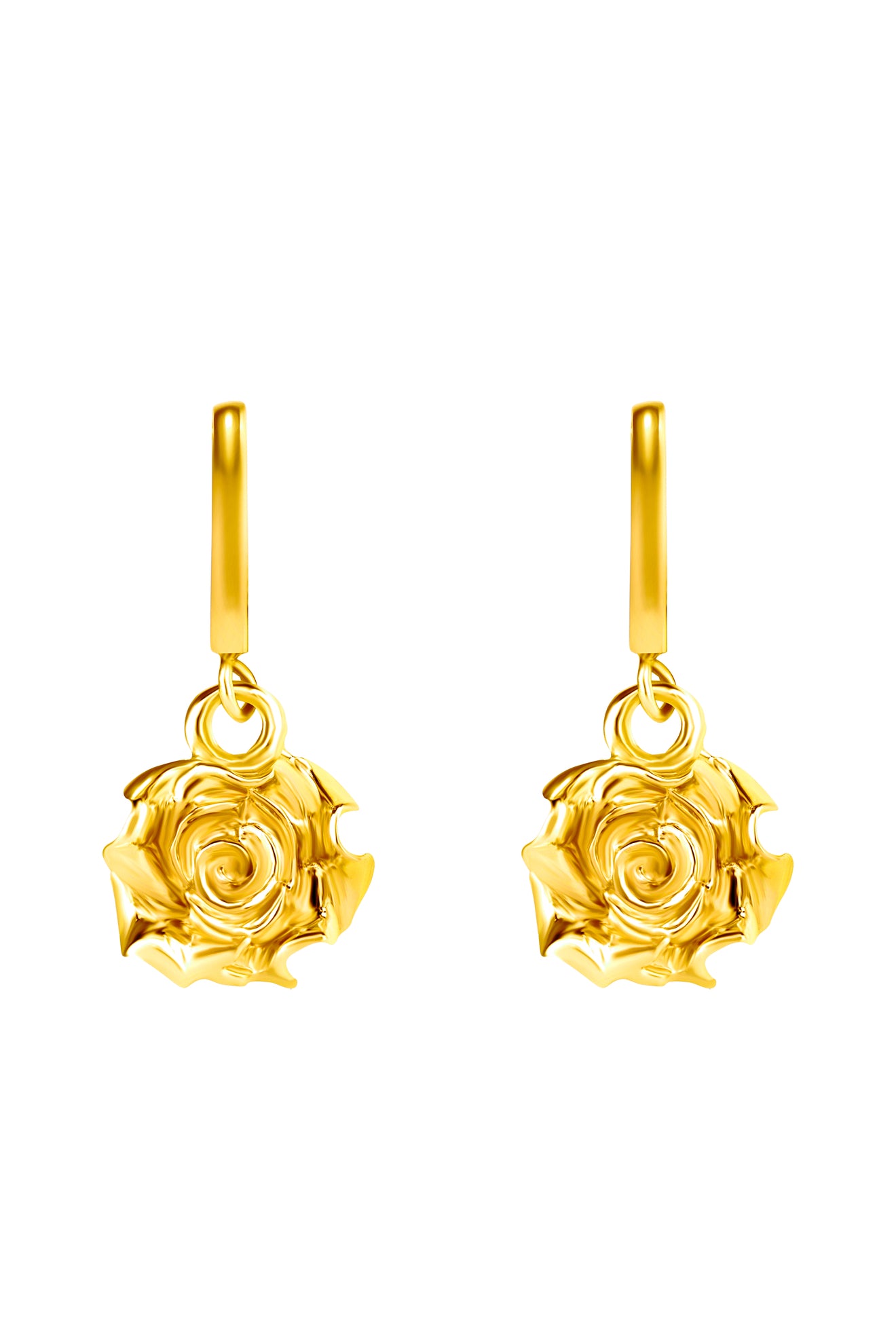 Single Drop Rosette Earrings