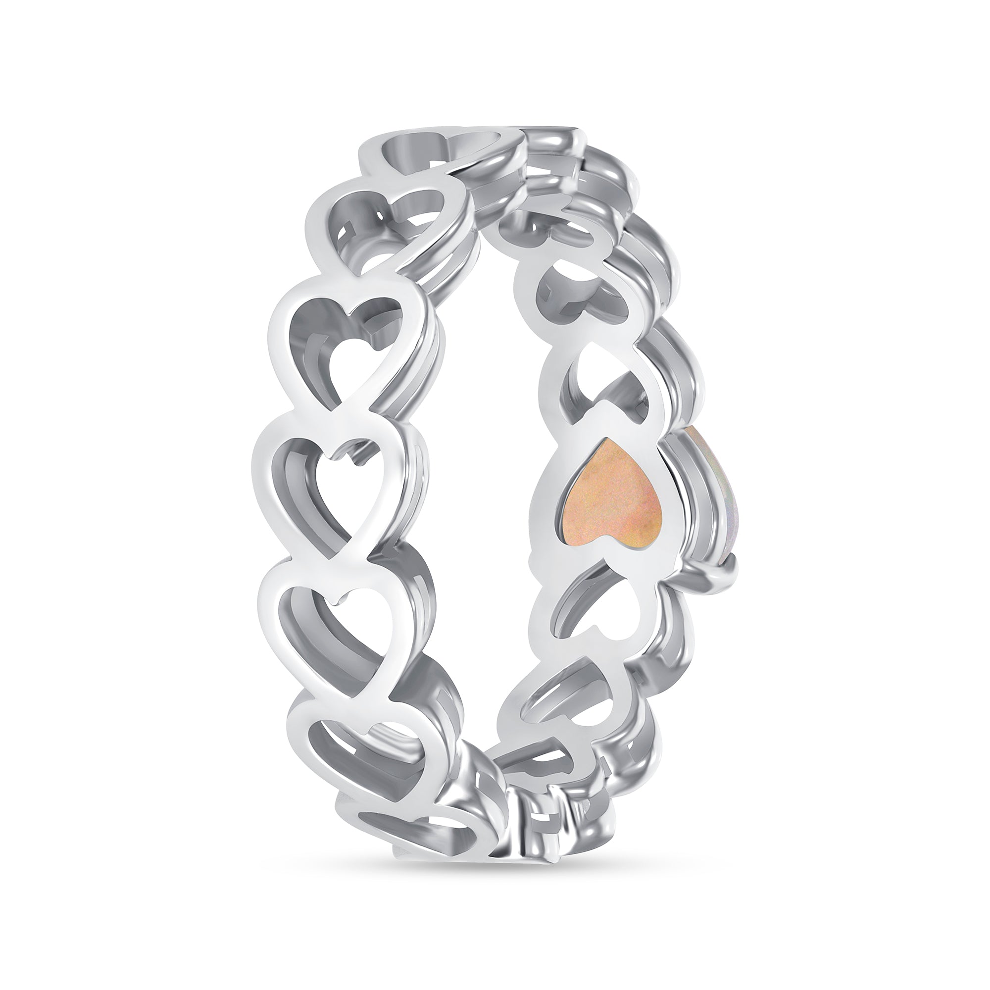 Solitaire White Opal 14K Ring
