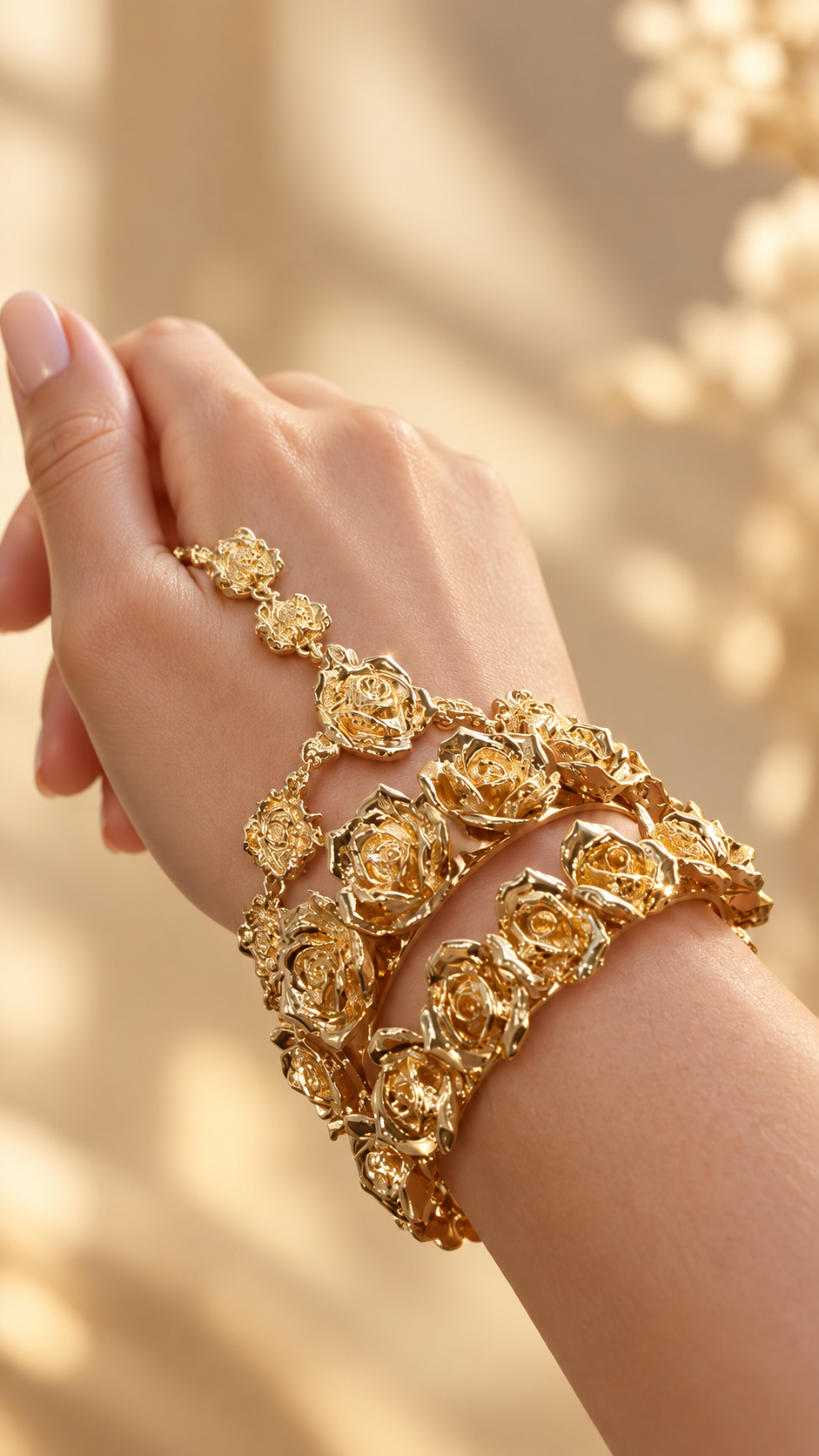 Rosette Cuff Bracelet