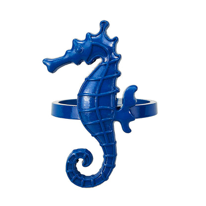 Blue Crustacean Napkin Ring Set