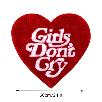 Girls Don’t Cry Heart Rug