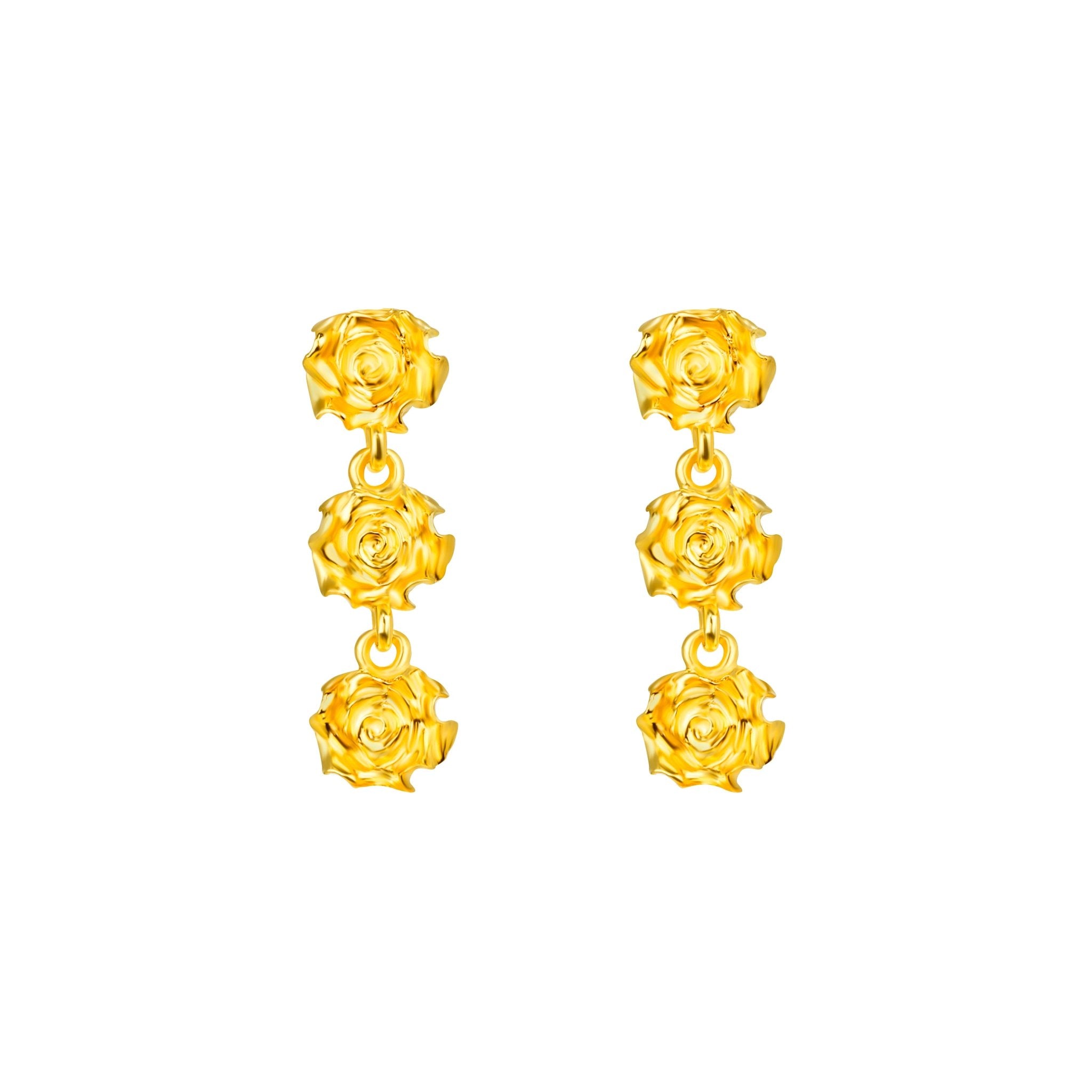 Mini rosette tri stud earrings - Mordekai