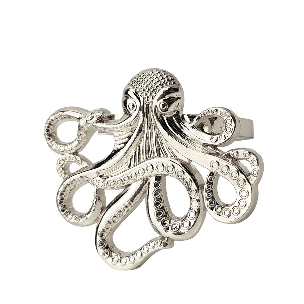 Silver Crustacean Napkin Ring Set
