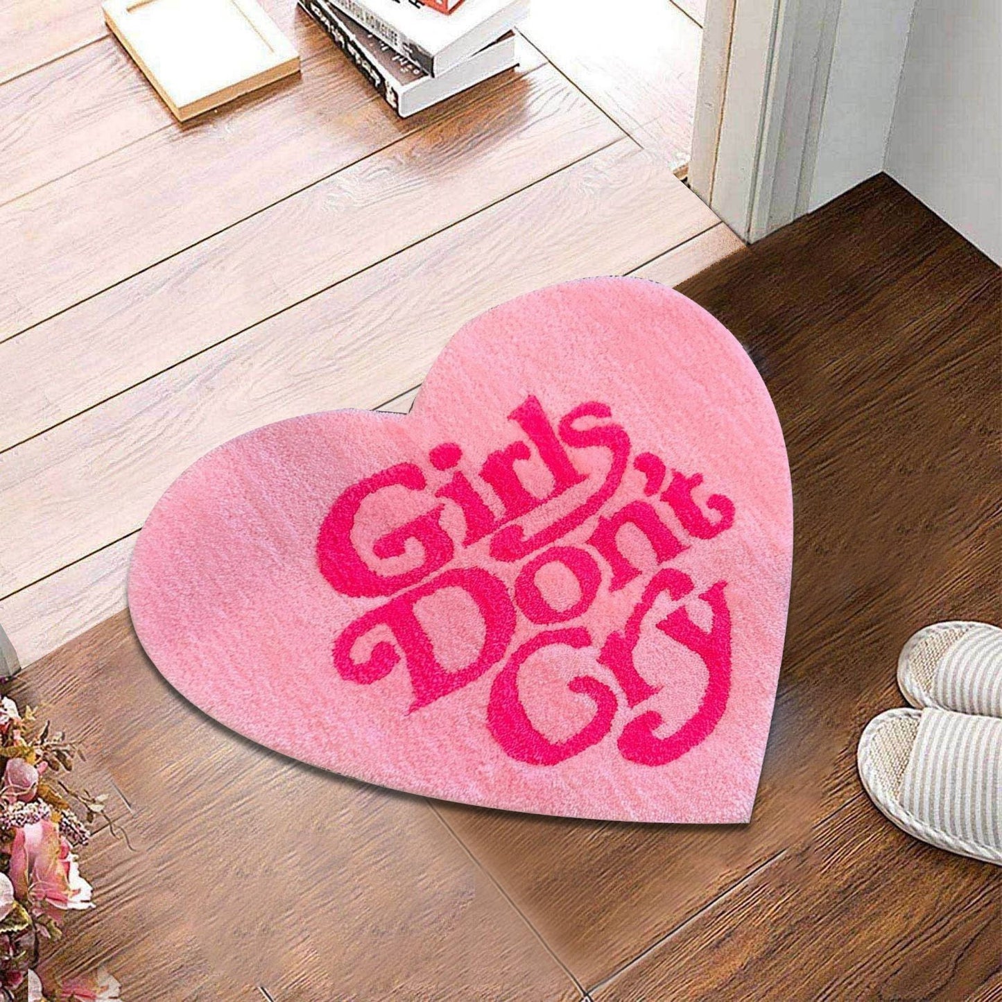 Girls Don’t Cry Heart Rug