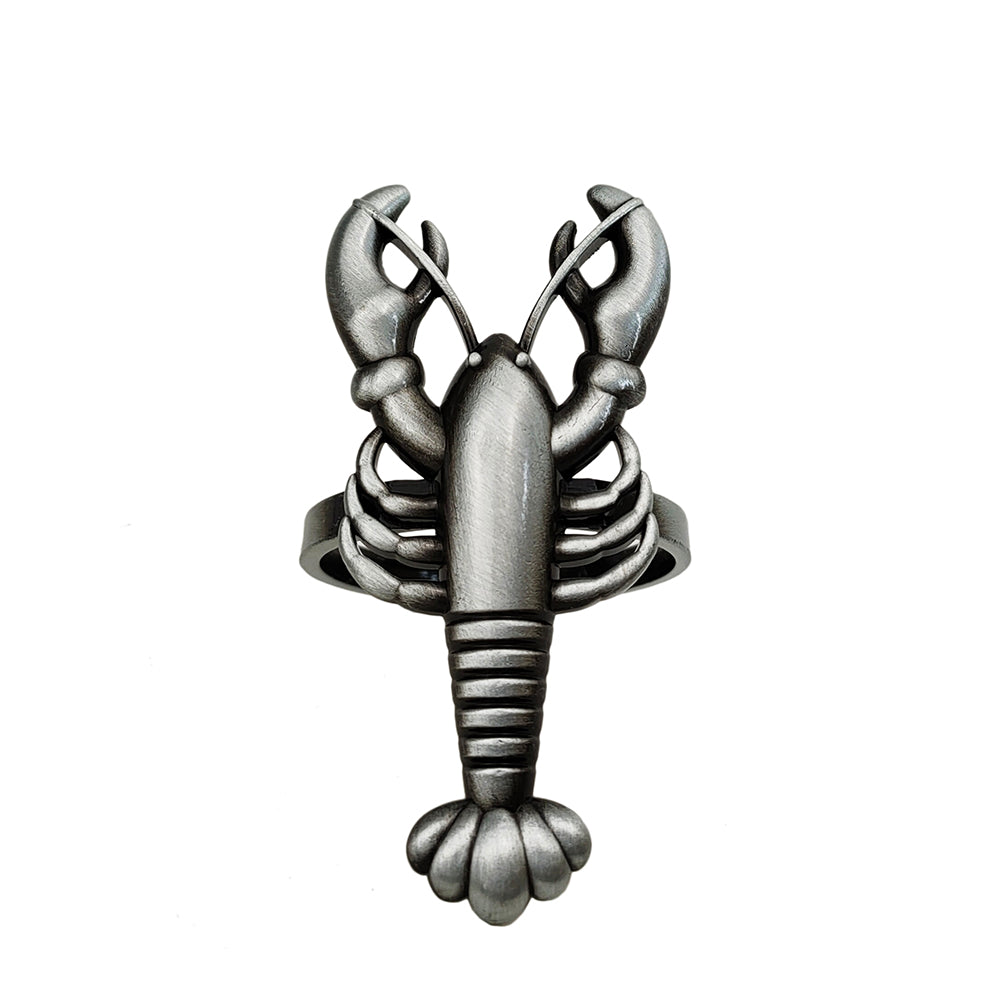 Silver Crustacean Napkin Ring Set