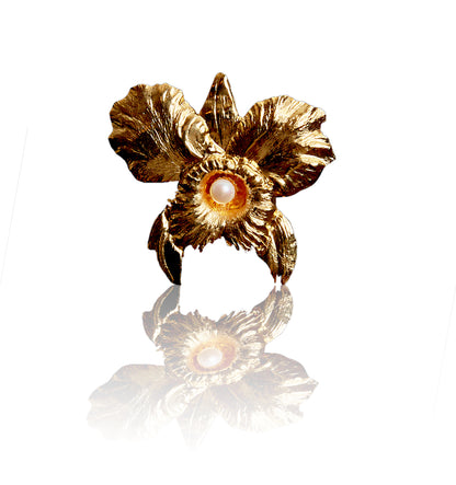 Oversized Orchid Ring