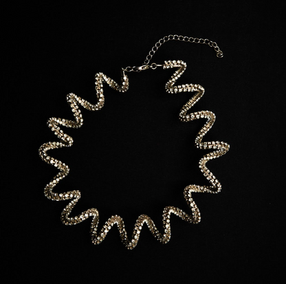 Crystal Squiggle Necklace