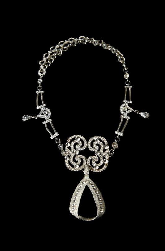 Crystal Art Deco Teardrop Necklace
