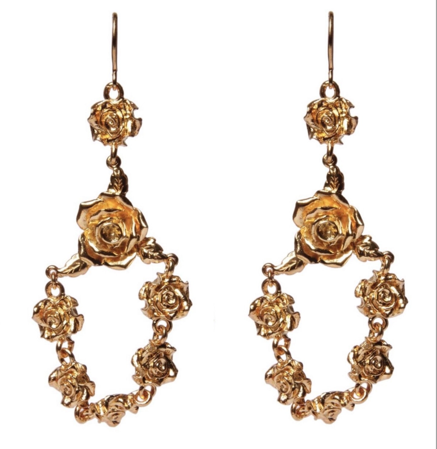 Rosette chandelier EARRINGS