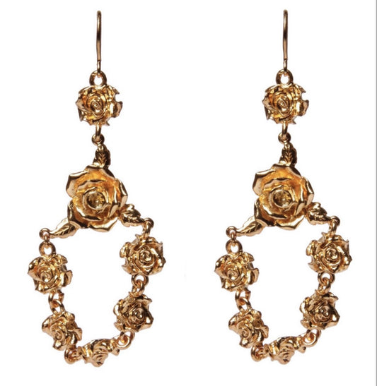 Rosette chandelier EARRINGS