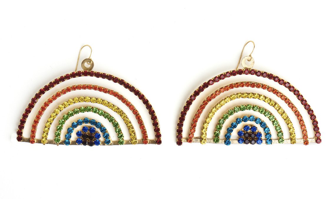 Oversized rainbow earrings - Mordekai