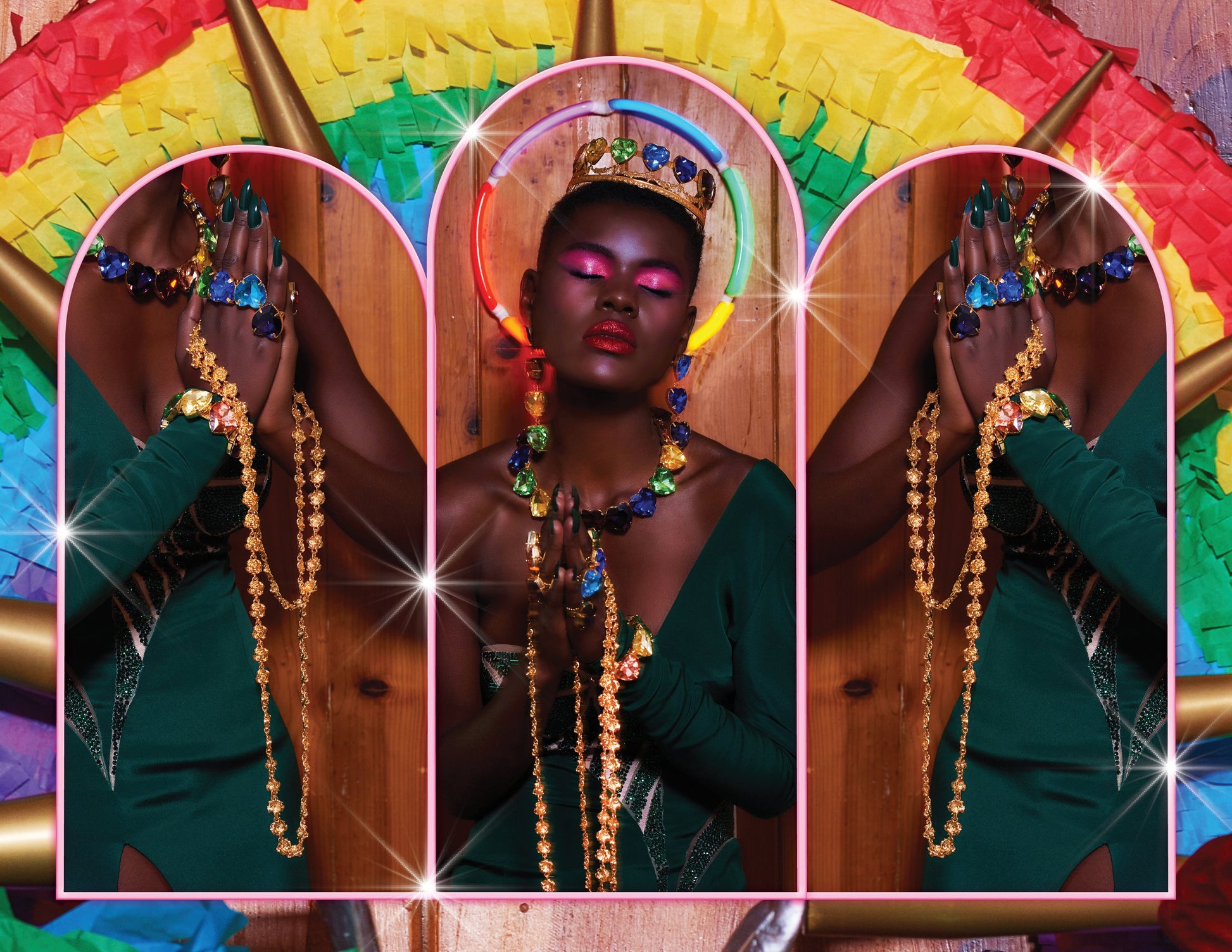 RAINBOW HEART CHOKER Neckpieces Mordekai 