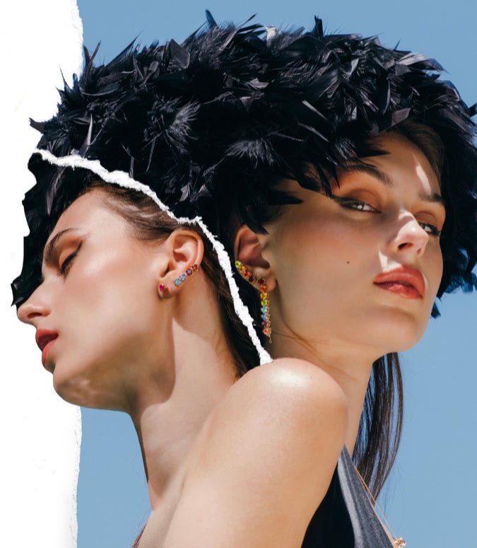 Rainbow heart ear climbers - Mordekai