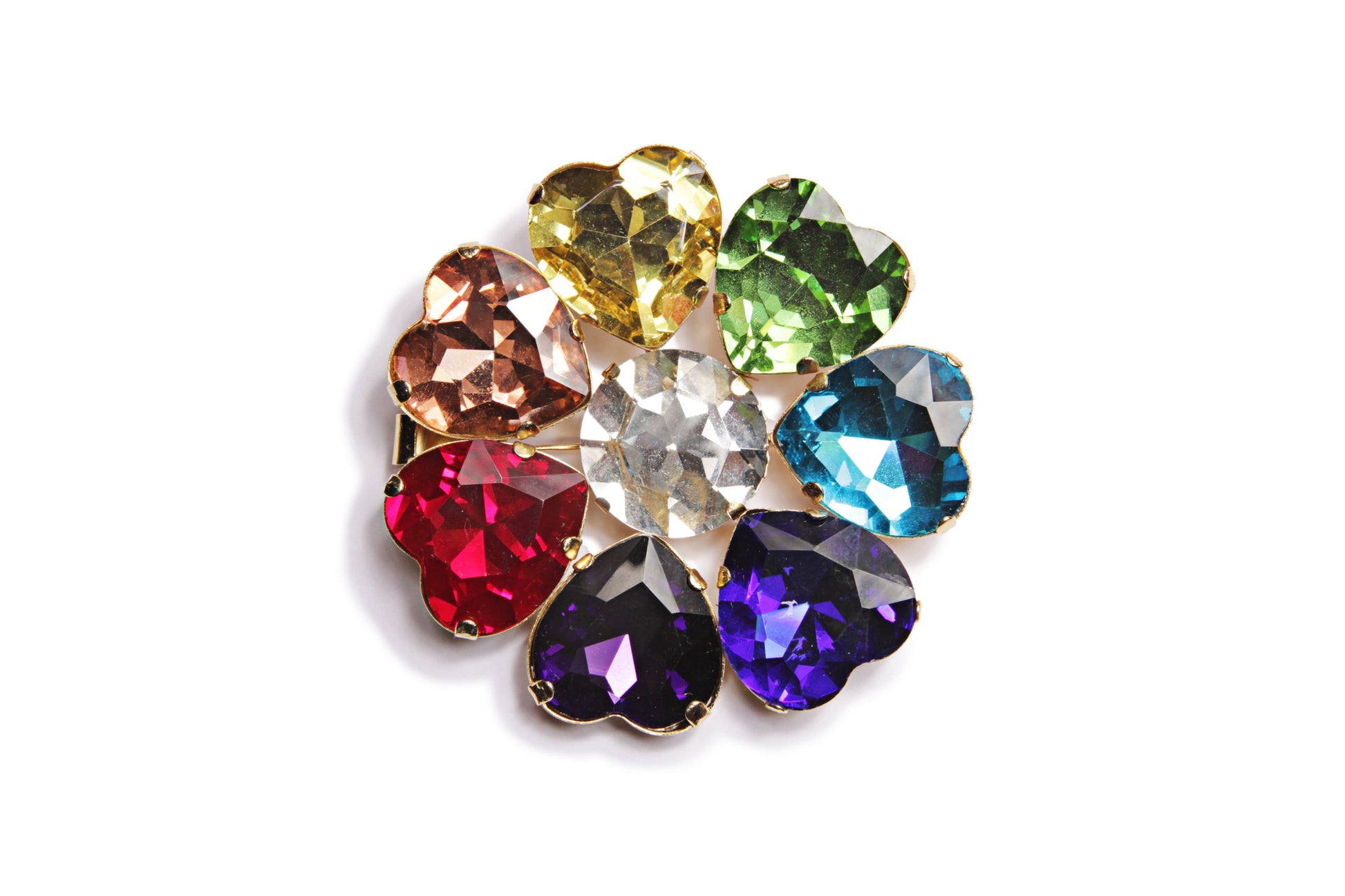 RAINBOW HEART Flower BROOCH/PENDANT brooch Mordekai 